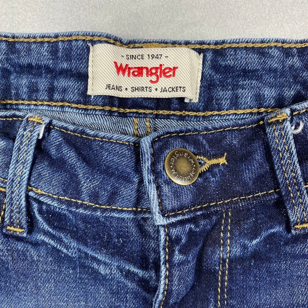 Wrangler High Rise Fierce Flare Jeans Womens 2x30 Blue Denim Retro Western 70s - Picture 5 of 13